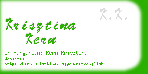 krisztina kern business card